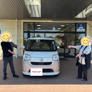 ダイハツ ムーヴキャンバスの納車記念写真｜モビリティタウン熊本  