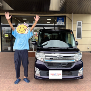 ダイハツ タントカスタムの納車記念写真｜モビリティタウン熊本  