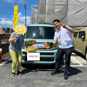 スズキ スペーシアの納車記念写真|モビリティタウン熊本