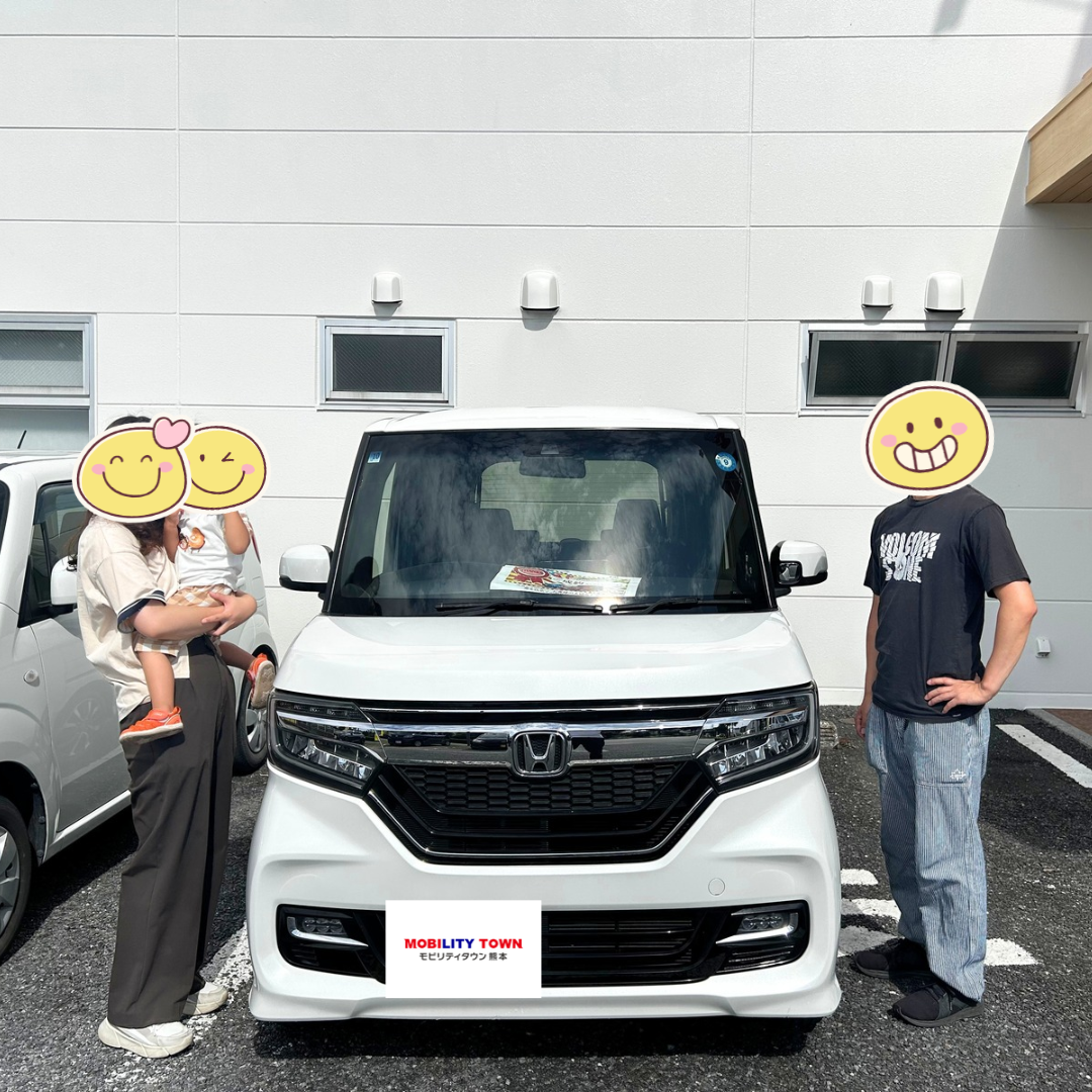 ホンダ N-BOXカスタムの納車記念写真|モビリティタウン熊本