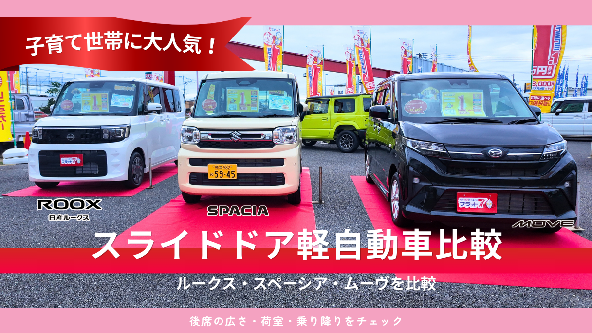 スペーシア ルークス ムーヴを比較するスライドドア軽自動車特集