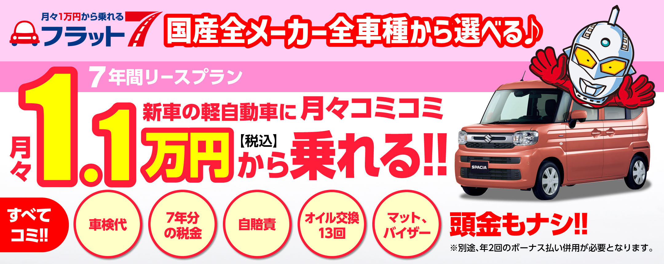 モビリティタウン熊本・フラット7熊本の取扱車種